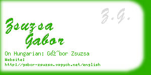 zsuzsa gabor business card